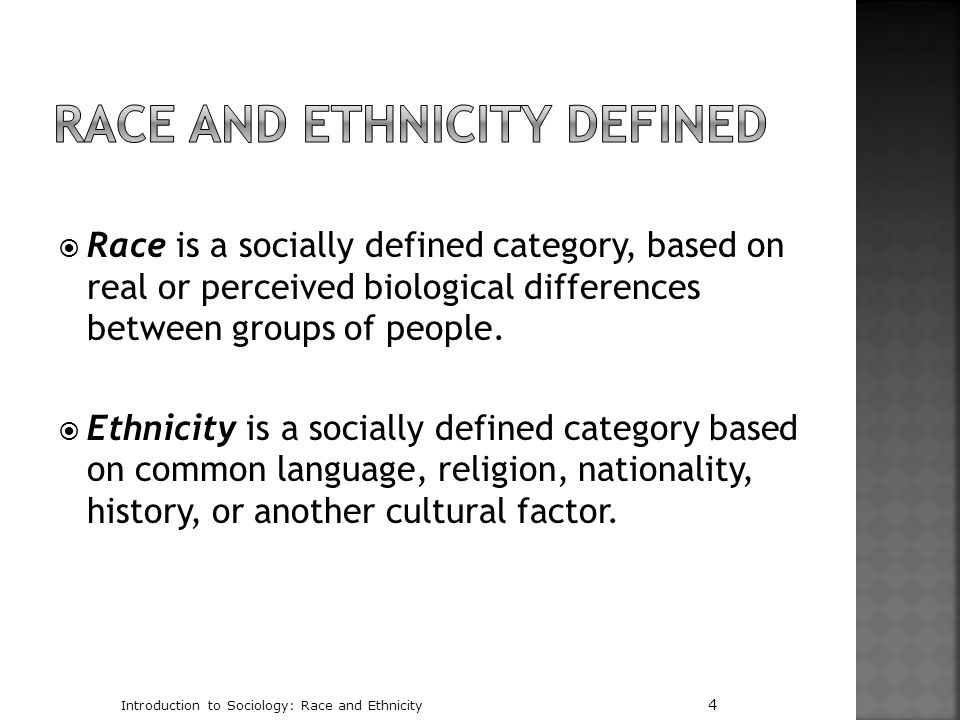 An analysis of the differences between races and culture